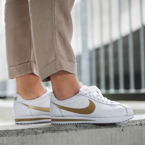 Nike Cortez - Blancas Gold