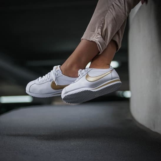 Nike Cortez - Blancas Gold